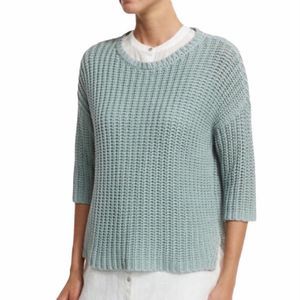 Eileen Fisher Tape-Neck Knit Top